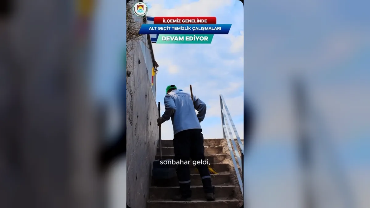 Marmaraereğlisi Belediyesi ekipleri alt geçitte yağış ve atık kalıntılarını temizliyor