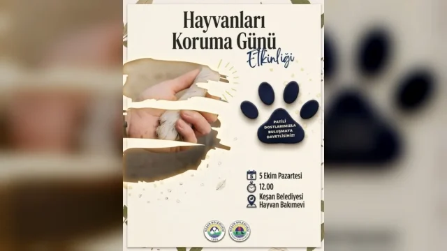 Keşan Belediyesi Hayvan Bakımevi'nde patili dostlarla buluşma etkinliği