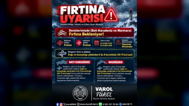 Marmara'da fırtına alarmı: 75 km/saat rüzgar bekleniyor, dalgalar yükseliyor