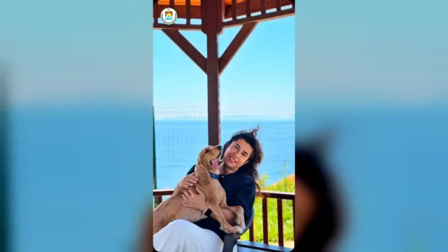 Marmaraereğlisi'nde sahiplenilen Efe'nin rahmetli sahibinin kızıyla hasret dolu buluşması