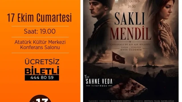 Kapaklı tiyatro Saklı Mendil oyunu afişi