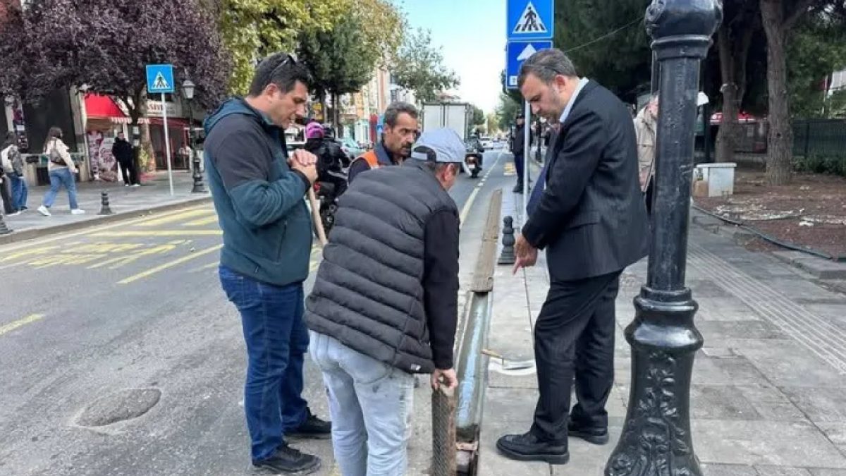 Değirmenaltı yağmur suyu drenaj çalışması yapılan sokakta inceleme