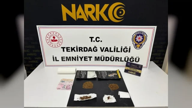Tekirdağ uyuşturucu operasyonunda ele geçirilen uyuşturucu madde ve sentetik haplar