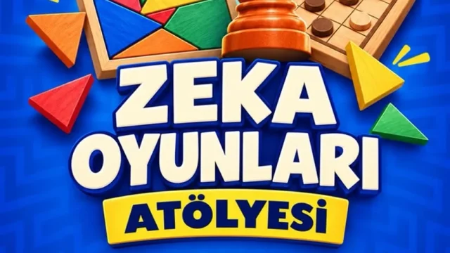 Saray zeka oyunları atölyesinde çocuklar problem çözme ve strateji oyunları oynuyor