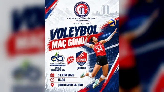 ÇOMÜ Voleybolda Çorlu Belediyesi’ne Karşı