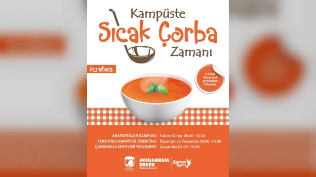 ÇOMÜ’de Sıcak Çorba Dönemi Başlıyor