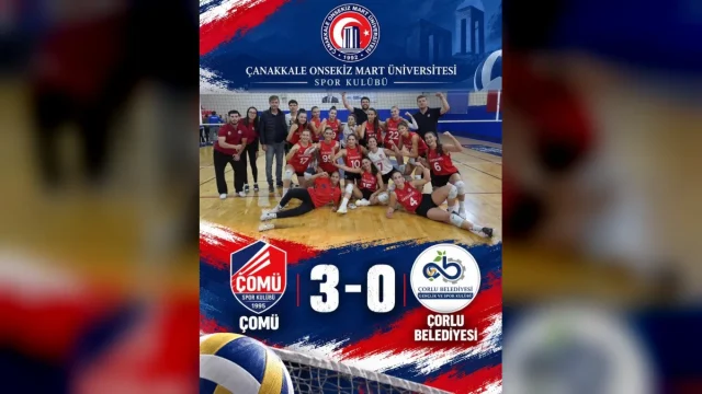 ÇOMÜ Kadın Voleybol Çorlu’yu 3-0 Yıktı!