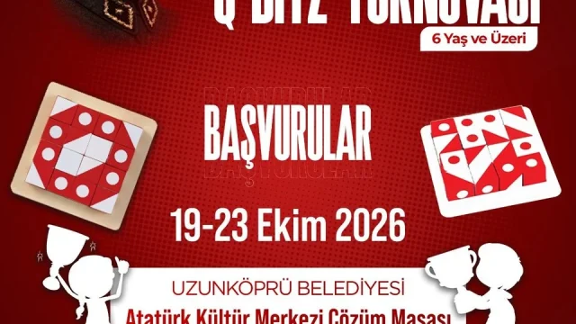 Uzunköprü Q-Bitz turnuvası duyurusu, çocuklar ve gençler için zeka oyunu etkinliği