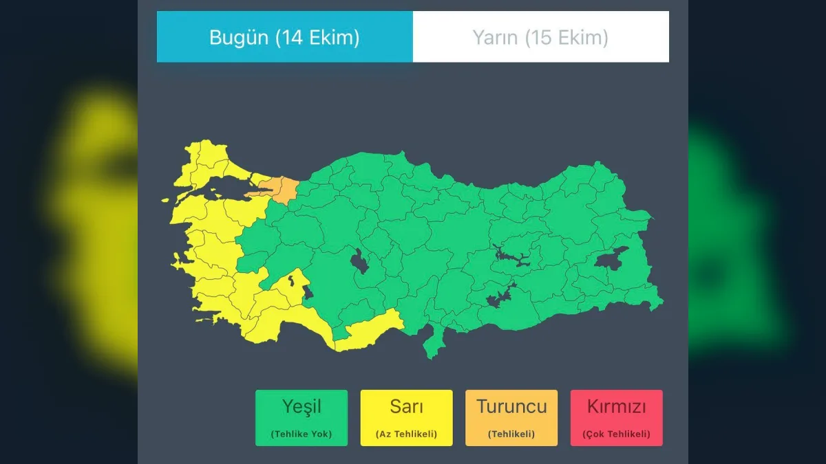 Marmara'da sağanak yağış uyarısı: koyu fırtına bulutları ve yağmur damlaları