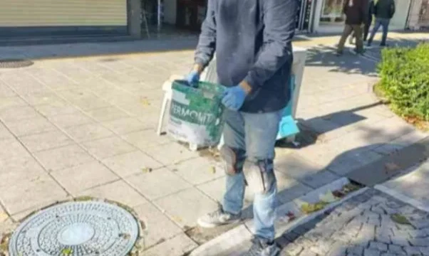 Lüleburgaz yağmur suyu mazgalına dökülen beton