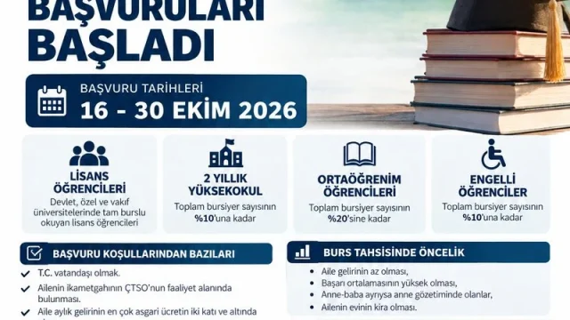 ÇTSO 2026-2027 burs başvuruları duyurusu ve başvuru şartları için karekod görseli