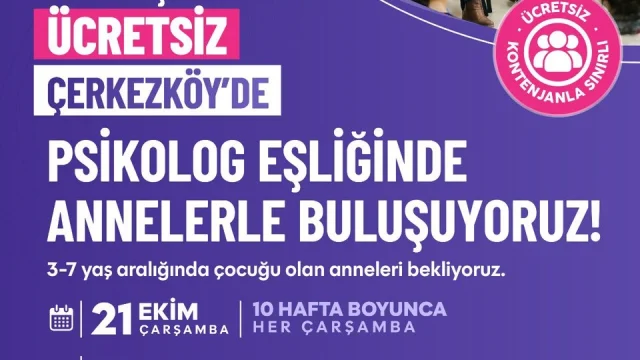 Çerkezköy anne buluşması: Kadın Danışma Merkezi'nde psikolog eşliğinde bir araya gelen anneler