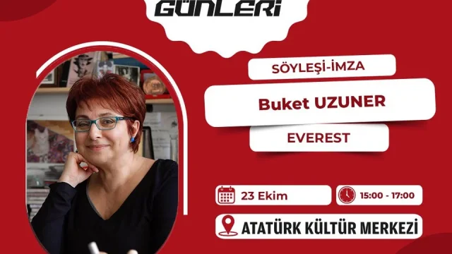 Edirne Kitap Günleri Buket Uzuner söyleşisi Atatürk Kültür Merkezi sahnesi