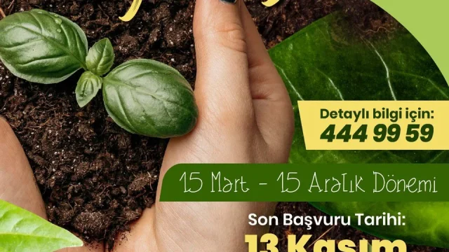 Çorlu hobi bahçesi başvuruları için belediye duyurusu ve bahçe görseli