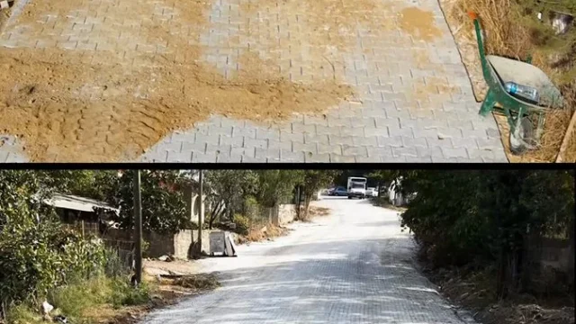 Malkara'da kilit parke yol çalışmaları tamamlanan Bağpınarı ve Yaylagöne mahallelerinde yenilenen yol