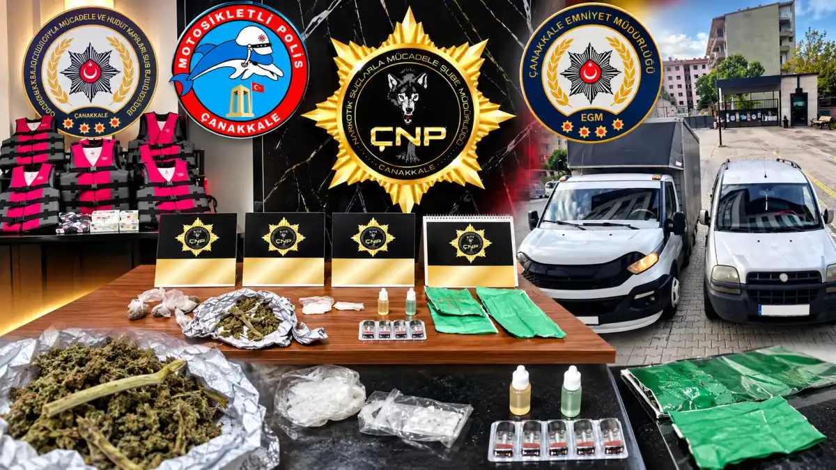 Çanakkale huzur operasyonunda emniyet ekiplerinin il genelinde gerçekleştirdiği denetim