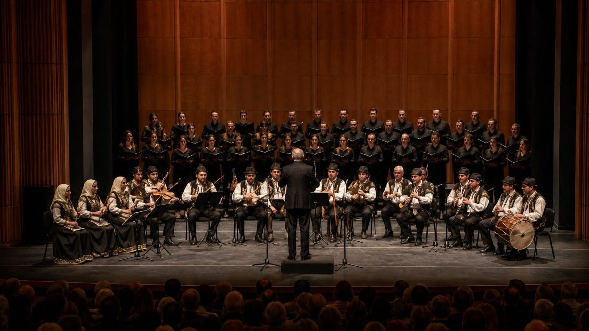 Temsili görsel: Hayrabolu Atatürk türküleri konserinde Tekirdağ Türk Halk Müziği Korosu'nun sahne performansı