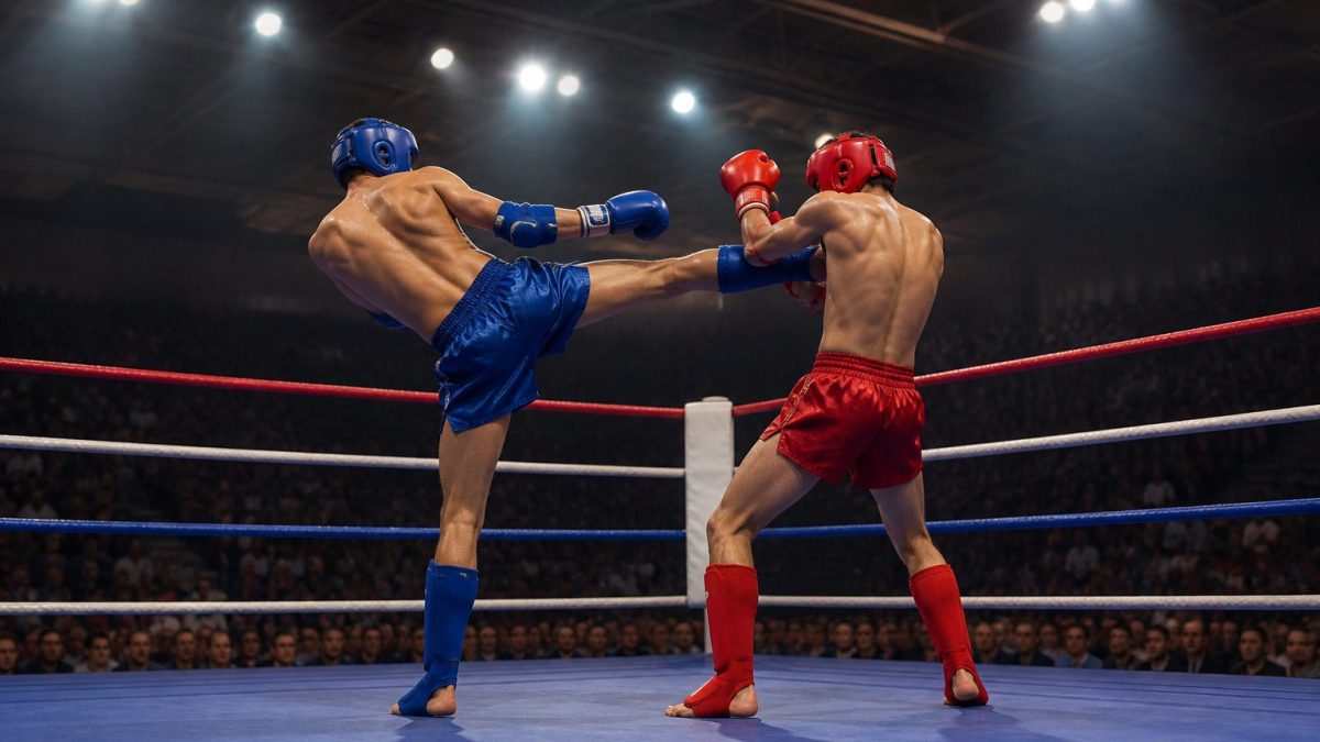 Temsili görsel: Kapaklı kickboks turnuvası ringde müsabaka heyecanı, ÇOSB Spor Salonu'nda sporcular