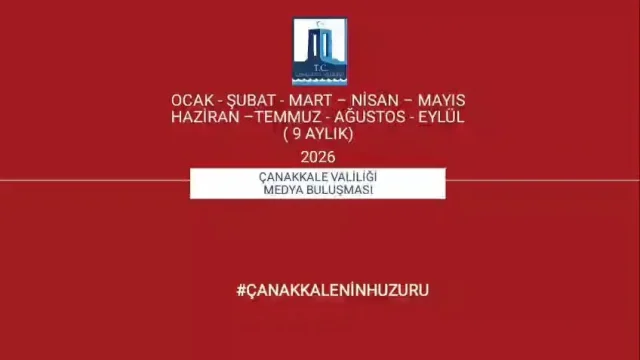Çanakkale il güvenlik toplantısında Vali Ömer Toraman okul güvenliği için alınan önlemleri açıklıyor.